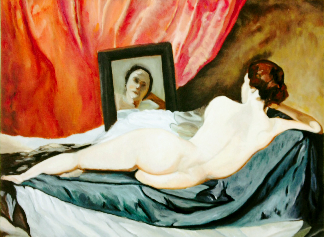 Venus au miroir. Peinture à l'huile. Nicolas.B